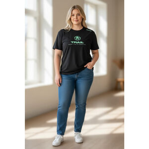 Women's Spartan Black & Green Trail Finisher Short Sleeve Tee 2X NWOT